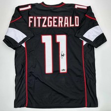 Facsimile Autographed Larry Fitzgerald Arizona Black Jersey Size Mens XL picture