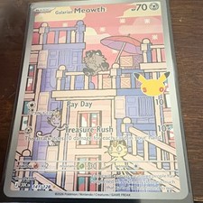 The Pokémon Company Galarian Meowth 141/128 Holo English 70 HP Basic 30th picture