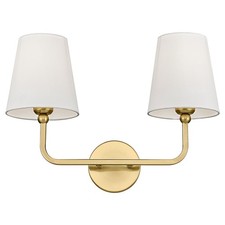 METWET 2 Light Bathroom Vanity Light, Brushed 2-Light, 18.5