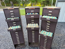NOS G-S Flexo Clear Watch Crystal Three Full Storage Drawer Cabinets picture