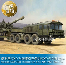Trumpeter 01039 Transporter with KZKT-9101 Semi-Trailer Russian KZKT-7428 1/35 picture