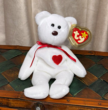 Ty Beanie Babies Valentino Bear Plush 1994 Retired Vintage MPN 4051 Red Heart picture