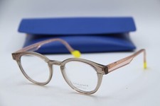 NEW FACE A FACE HOLLOW 3 COL 3506 SPARKLED ORANGE YELLOW EYEGLASSES W/CASE 47-19 picture