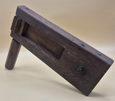 WWI WWII Vintage Military Gas Alarm Wooden Battle Rattle Trench Noise T-MarK picture