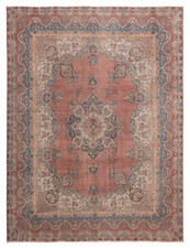 Vintage Hand-Knotted Area Rug 9'9