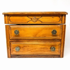 Vintage 1940s Caswell Runyan Perfect Sewing Cabinet Tabletop 2 Drawer Flip Top picture