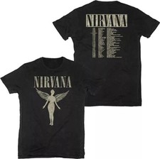 Nirvana 1993 In Utero 2-Sided Tour T-Shirt Reprint picture