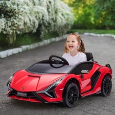 12V Lamborghini SIAN Licensed Electric Car for Kids, Red picture