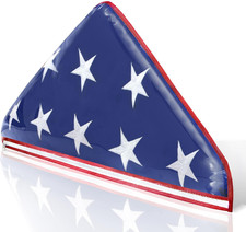 Vinyl Memorial Flag Display Bag with Zipper - Easy Storage picture