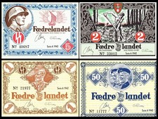 Currency Denmark 1942 WW2 Danish Legion Feldpost War Occ Set Unc AUTHENTIC picture