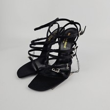 SAINT LAURENT Jerry Black 110mm Sandals New & Authentic picture