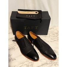 Taft Jack Shoe Black Leather Textile Cap Toe Oxford Mens 11.5 SH-JACK-BLACK-115 picture