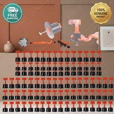 126PCS Tile Leveling System Clips Floor Spacers Reusable Ceramic Gap Tools Kit picture