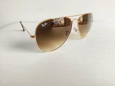 RAY-BAN RB3025 Aviator Sunglasses 58MM Gradient Brown Lens/Gold Frame picture