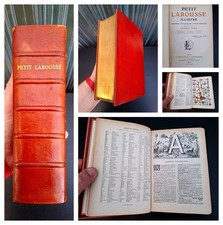 1910 - Petit Larousse Illustré French Encyclopedic Dictionary Full Leather Gilt picture