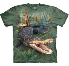 Alligator Gator Parade Crocodile Reptile Swamp Green The Mountain Shirt S-3X picture
