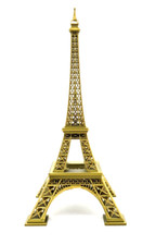 Eiffel Tower Model- 3D Printed with PLA Gold/Gray Elegance for Decor & Memories picture