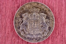1909-J German States Hamburg silver 3 drei mark **BU/GEM+++** Toned #1BY picture