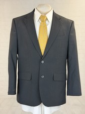 Croft & Barrow Men's Black Suit 40S 34X26 Two Button Classic Fit Professional picture