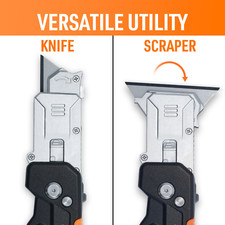 2 in 1 Multifunction Folding Utility Knife Scraper Tool Fastback with Carry Case picture