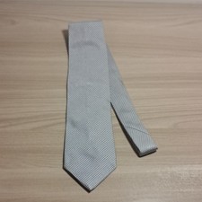 Pal Zileri Men's 100% Silk Tie Grey Blue Geometric Pattern Pointed Toe picture