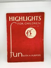 Highlights for Children September 1953 Vintage Magazine Mid Century Kids Rare picture