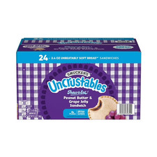 Smucker's Uncrustables Peanut Butter & Grape Jelly Sandwiches Frozen 2.4 oz picture