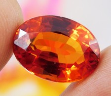 Rare 15.35 Ct Mexican Fire Opal Certified Vivid Orange Natural Loose Gemstone picture