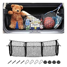 3-Pocket Car Trunk Cargo Net with Carabiners picture