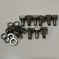 Lot of 9 VTG NOS Amphenol UG-254A/U Type HN Female Bulkhead RF Connectors w Hrdw picture