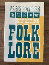Vintage 1980 - Interpreting Folklore - Alan Dundes - 1st Ed. Trade Paperback picture