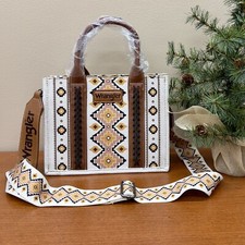 Wrangler Tote Crossbody Aztec Purse Coffee Brown Southwestern Bag NWT picture