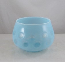 Fenton 1522 BO Blue Opalescent Coin Dot Candy Bowl No Lid Ca: 1949  picture