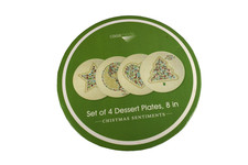 Set 4 Casamoda Christmas Sentiments Dessert /Snack Plates 8