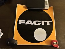Vintage 1971 Facit Logo Sticker 15x15 Large Swedish Office Sign Retro Decal⁠ picture