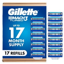 Gillette Mach3 Turbo Mens Razor Refill Blades Cartridges - 17 Count picture