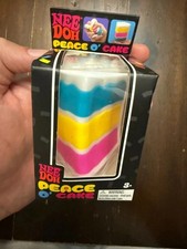 Needoh Peace O Cake Multi Color Sensory Toy Kids Stress Relief Squeeze Ball picture
