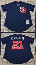NWOT Mitchell & Ness Authentic Ken Caminiti San Diego Padres BP Jersey Size 40 M picture
