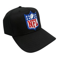NEW GENERIC FAN NFL LOGO BLACK A FRAME HAT 5 PANEL MID PROFILE CROWN SNAPBACK picture