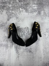 gucci vintage heels baboushka gold studded pumps luxury  picture