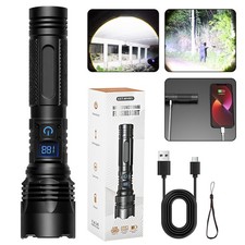 99000000 Lumen Super Bright LED Tactical Flashlight Rechargeable LED Work Lights picture