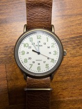 Timex Weekender Model TW2P85700 Brass & Leather picture