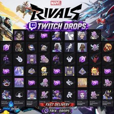 Marvel Rivals Twitch Drops - Costumes Emotes Sprays Tokens - 58 Items picture