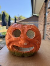 Vintage 1930s-50s Pulp Paper Mache Halloween Jack O Lantern picture