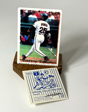 1994 Topps Barry Bonds #100 R&N China Porcelain Card 2664/5000 COA Wood Stand picture