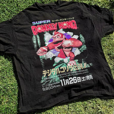 1994 Super Donkey Kong SNES Vintage T-Shirt Nintendo Retro Game Tee S-5XL picture