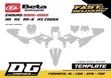 KAWASAKI KX 250 / 450 - 2025 - Vector Graphics MX Template 1:1 - Ai Cdr PDF EPS picture