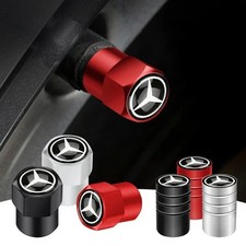 Mercedes Benz Tire Valve Caps Set of 4 Dust Covers picture