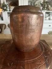 vintage hammered copper vase picture