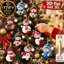15PCS Christmas Snowman Ornaments Hanging Xmas Tree Decorations Holiday Decor picture